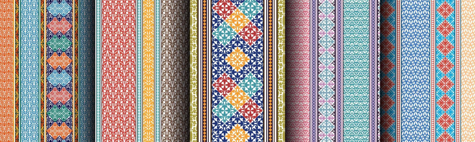 traditional ethnic abstract pattern bundle set vector