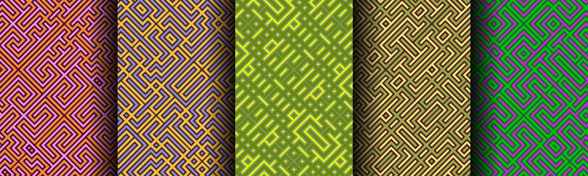 modern geometric abstract line pattern bundle set vector