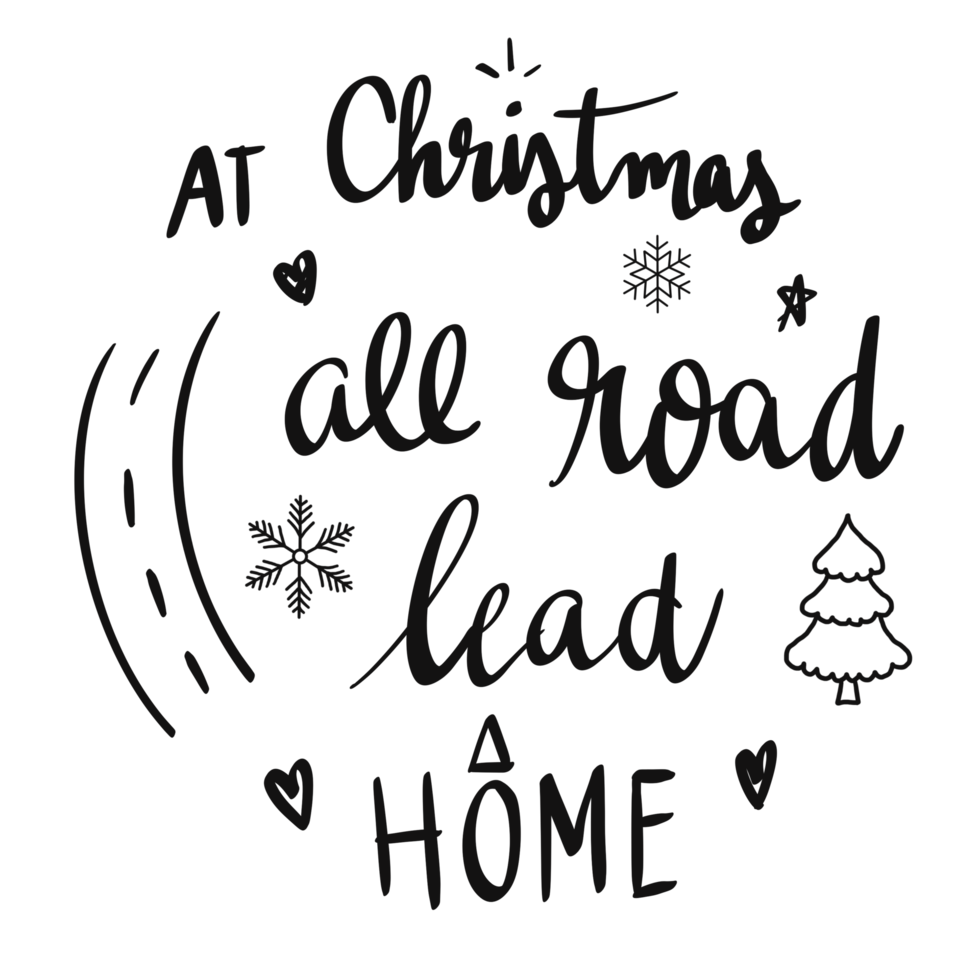 Christmas Quote Lettering png