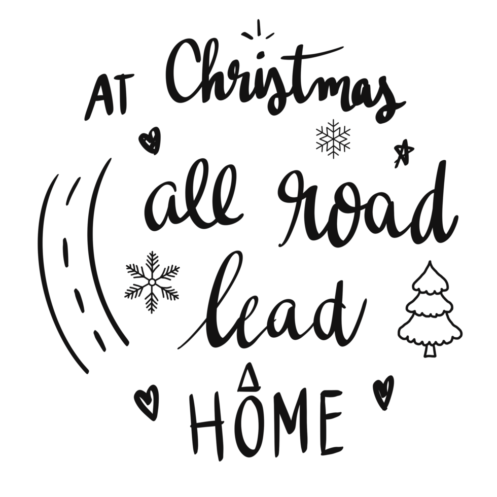 Natale citazione lettering png