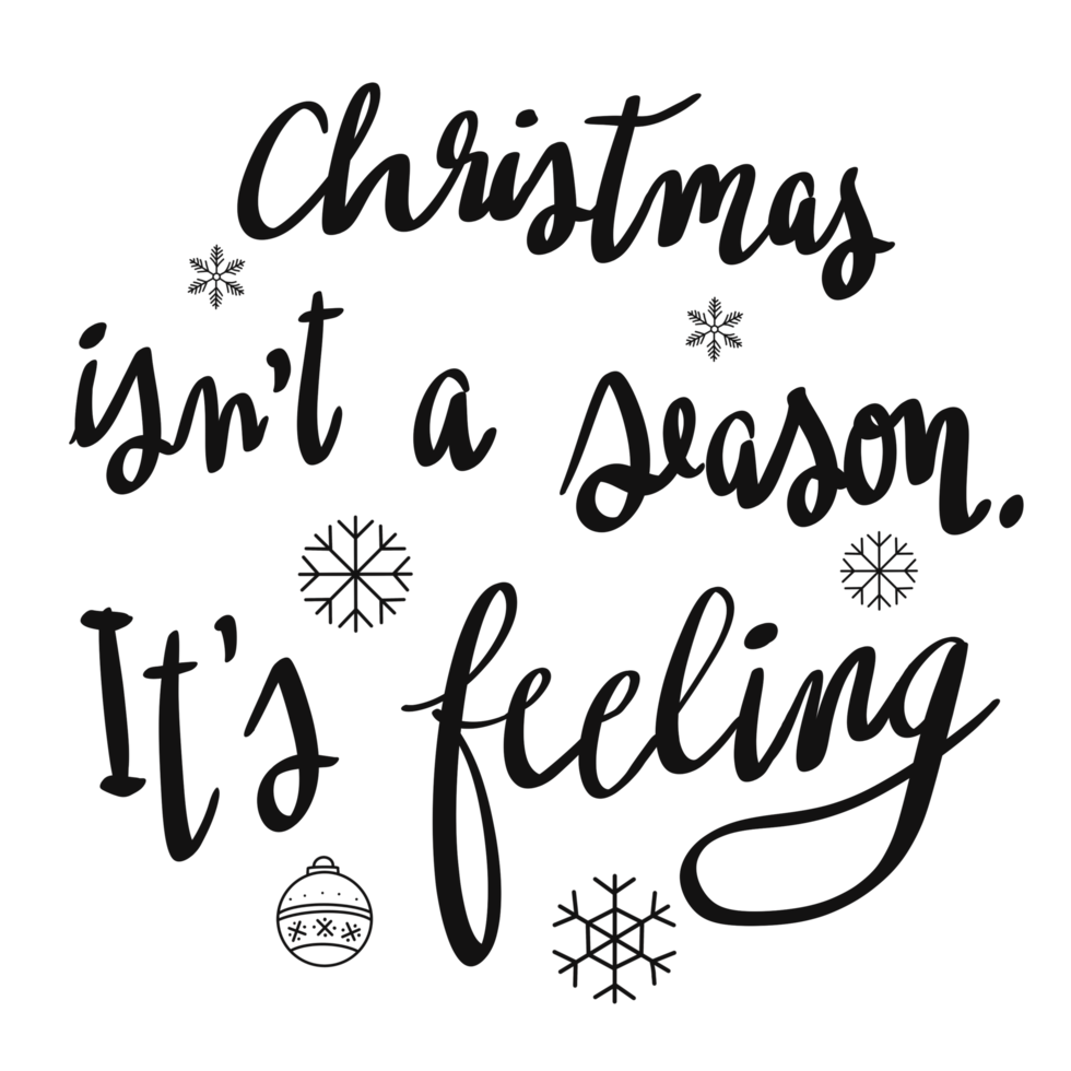 Christmas Quote Lettering png