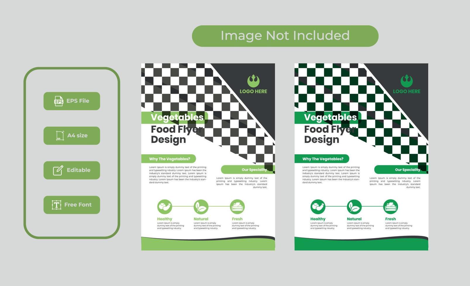 Business Flyer Design Template 2 in 1 vector