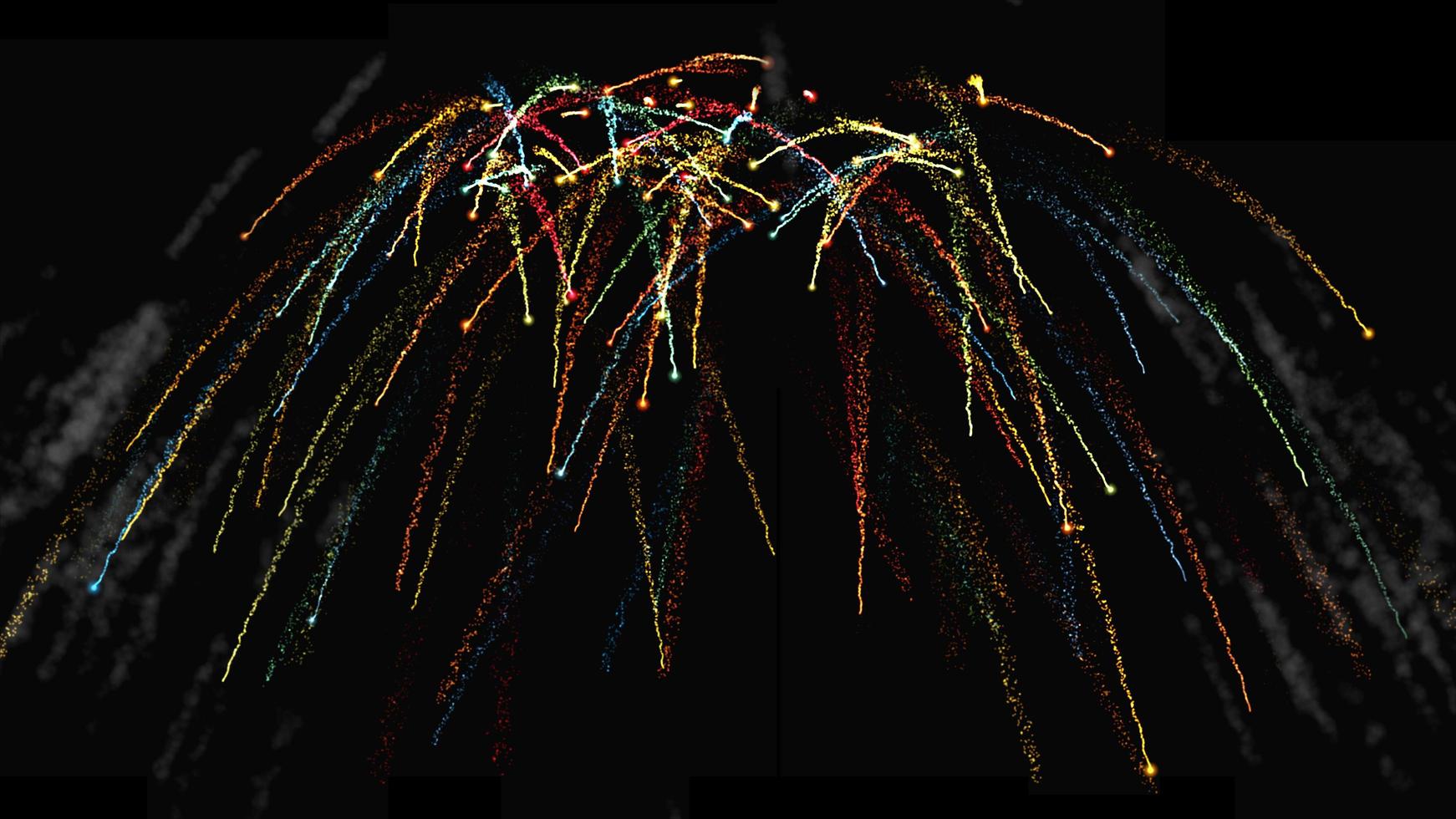 Colorful fireworks background - computer illustration graphic festival celebration background concept photo