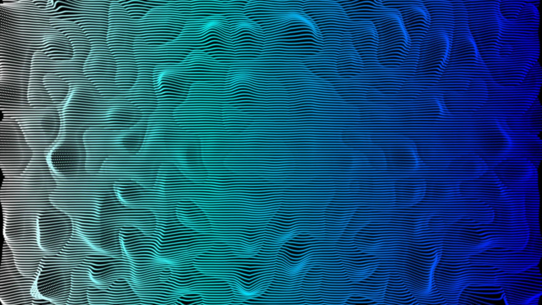 Blue waving liquid surface background - computer illustration graphic science background photo