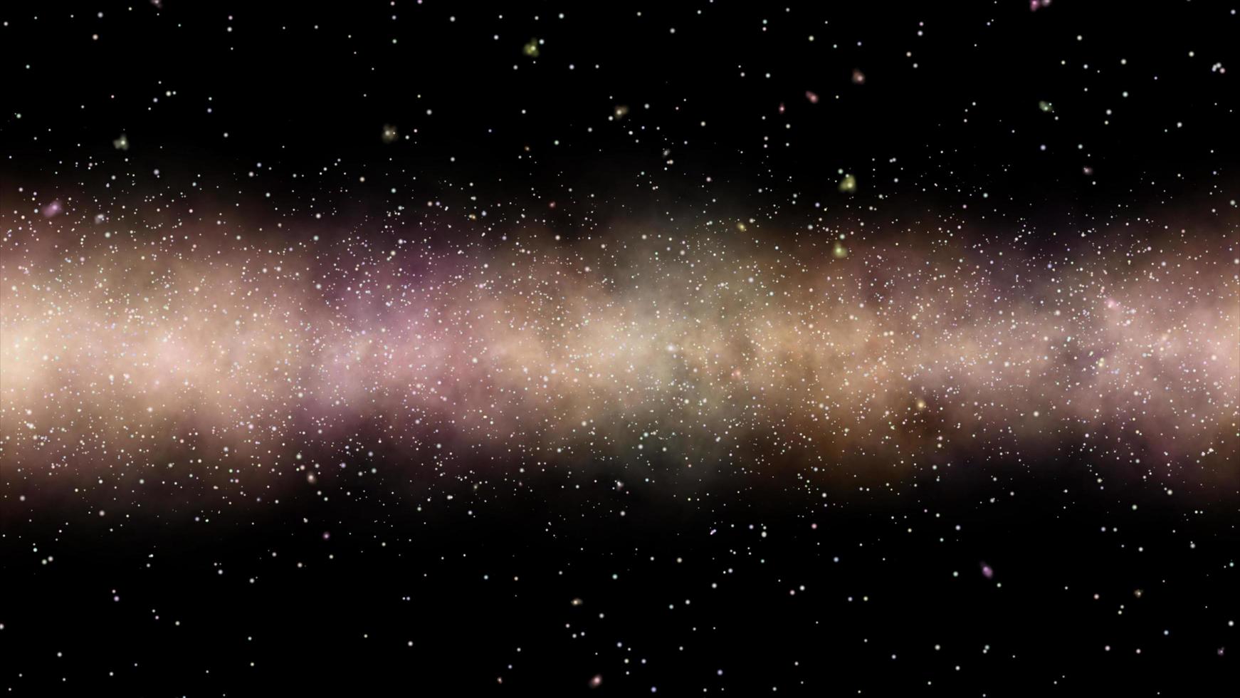 Small red particle dust spread over star space background - computer illustration graphic science background photo