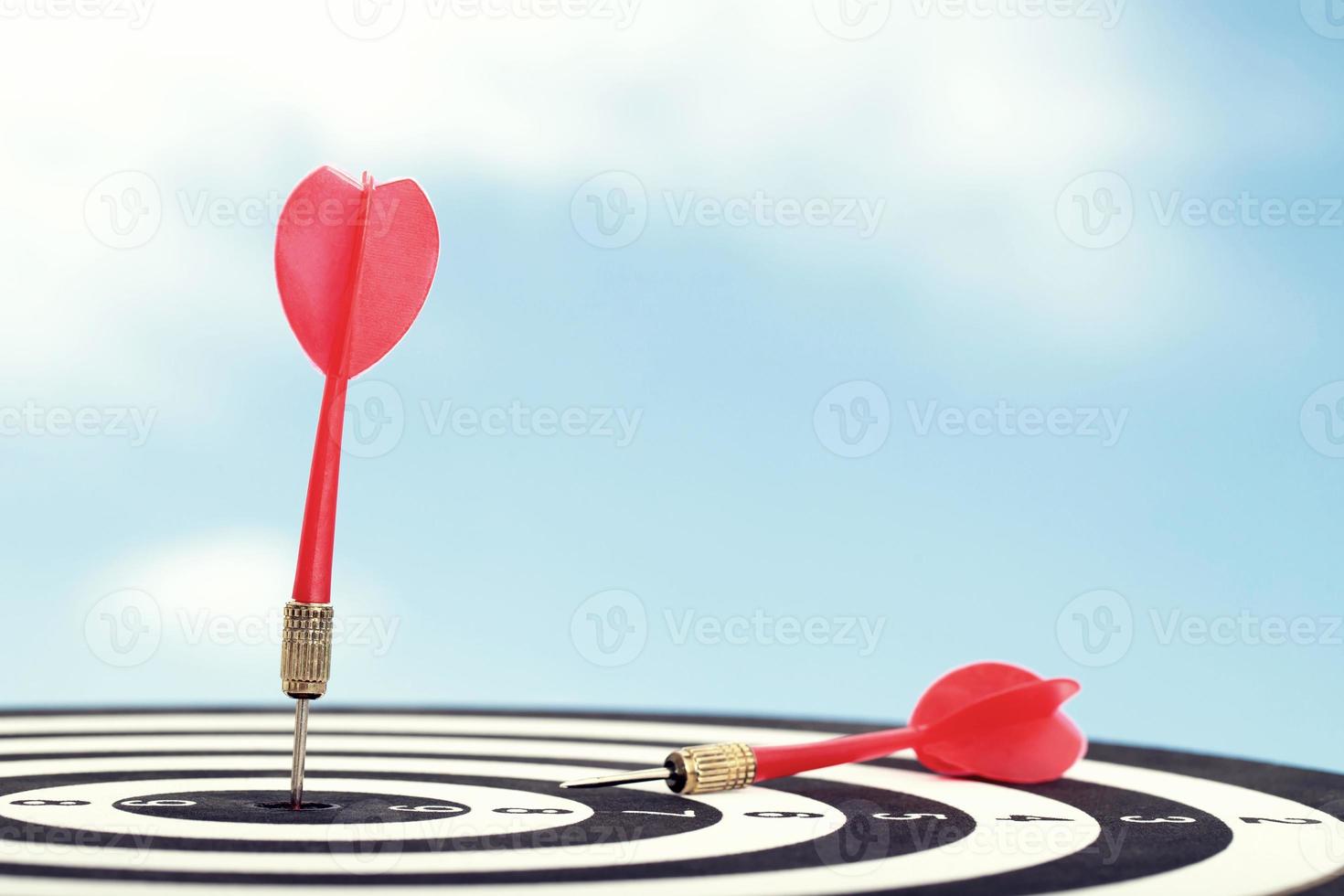 darts and business success goals concept photo