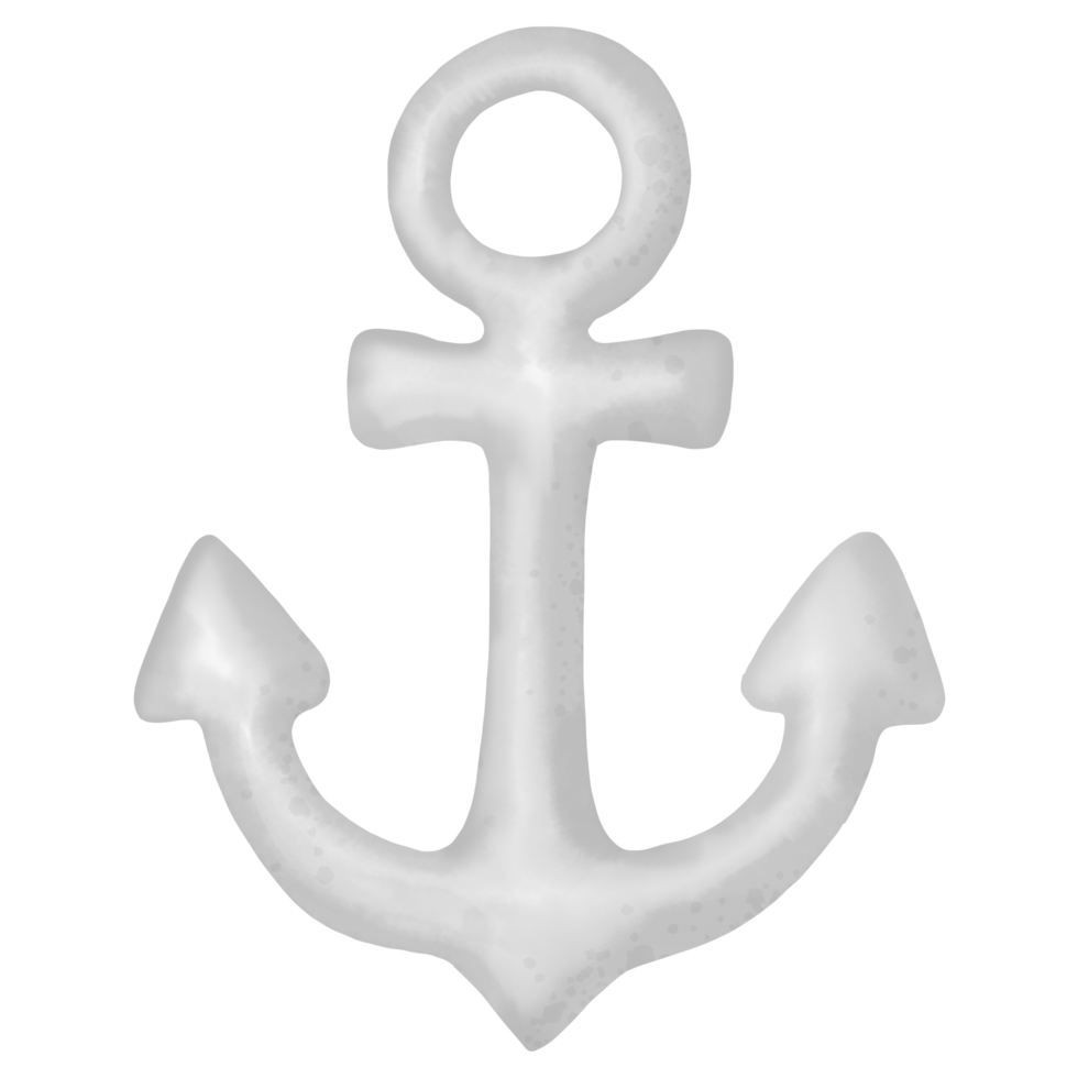 ancla barco pirata, acuarela clipart png