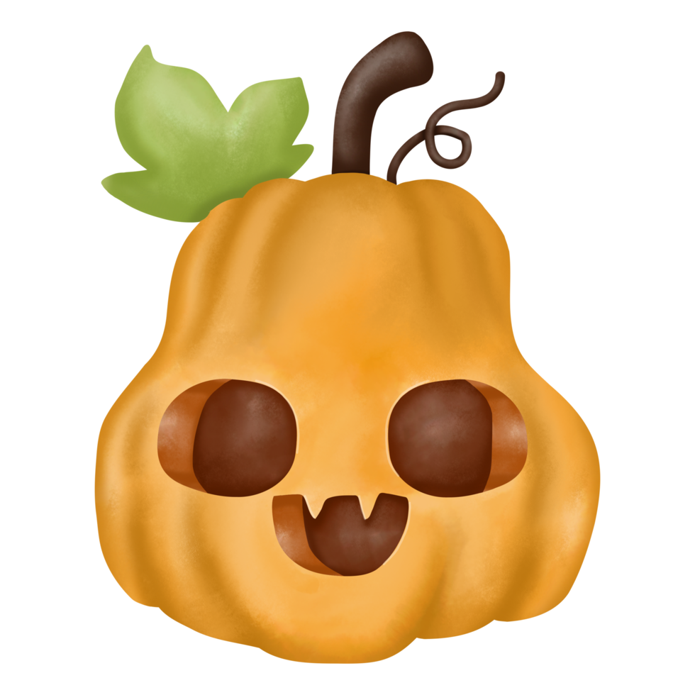 calabaza naranja para la fiesta de halloween. png