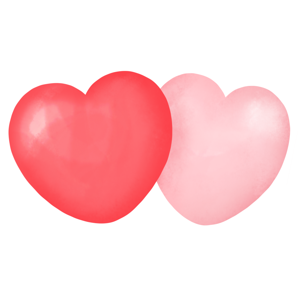 acquerello cuore contento San Valentino giorno clipart png