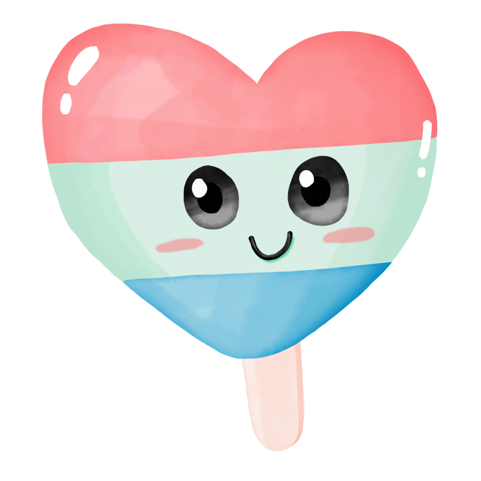 lindo helado acuarela clipart png