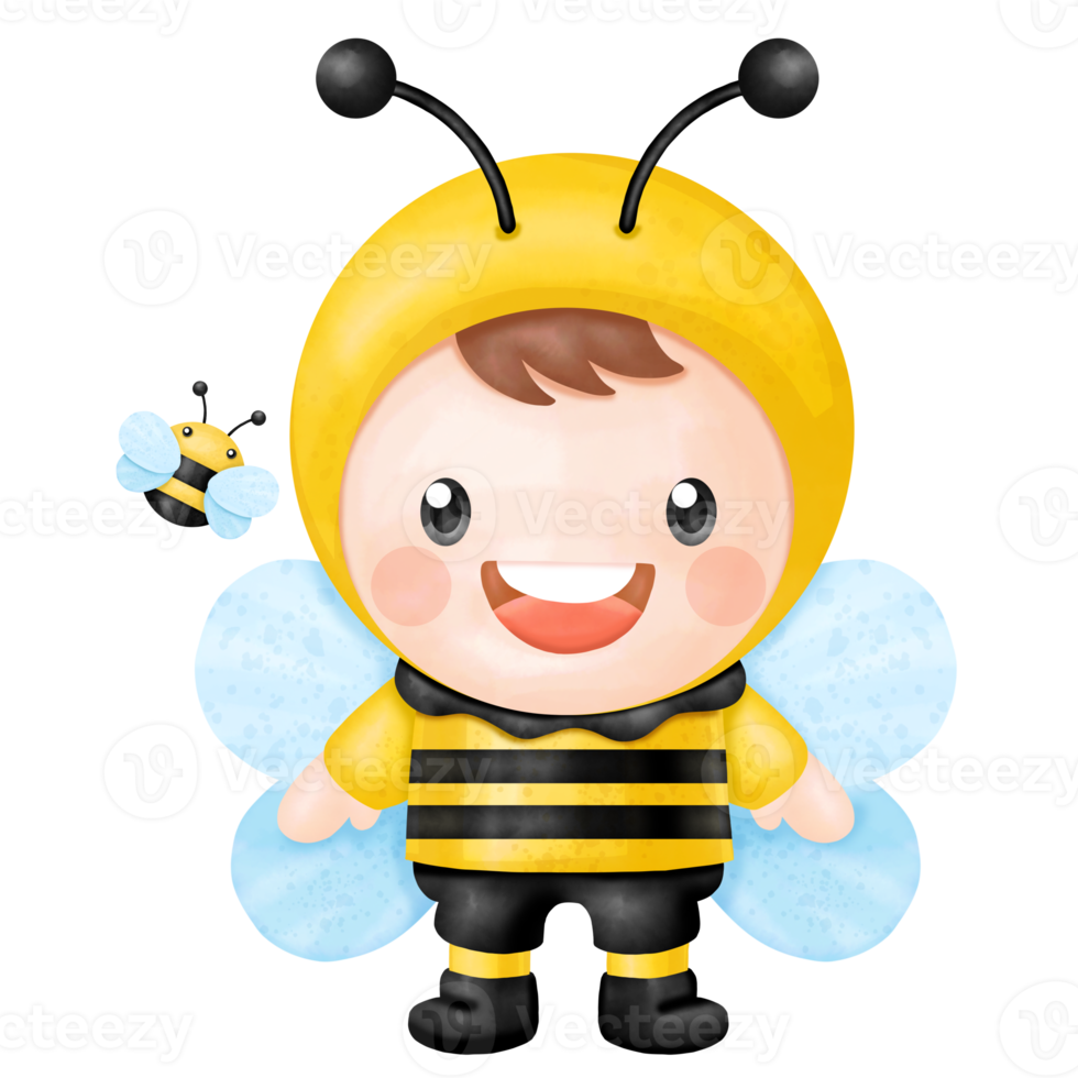 Baby Honey Bee Watercolor Clipart png