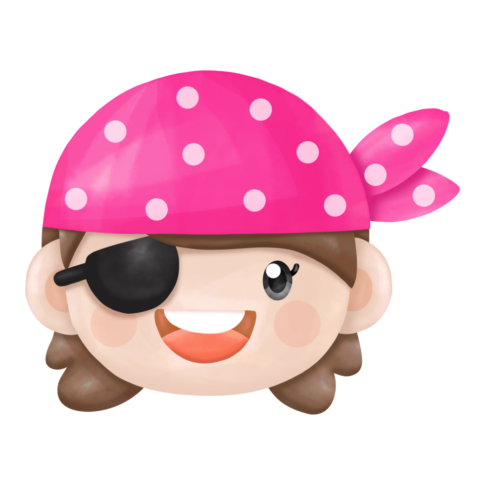 Kids pirate captain and sailor characters, watercolor Clipart png