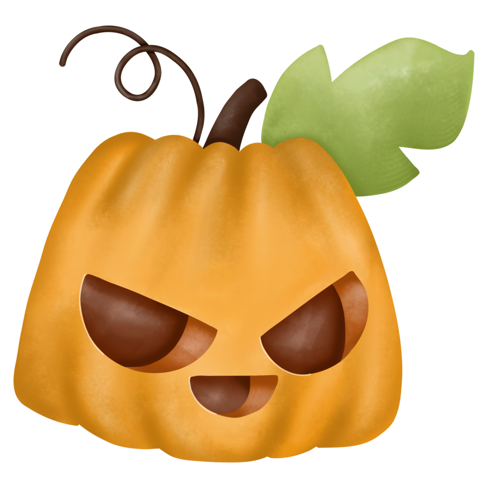 citrouille orange pour les vacances d'halloween. png