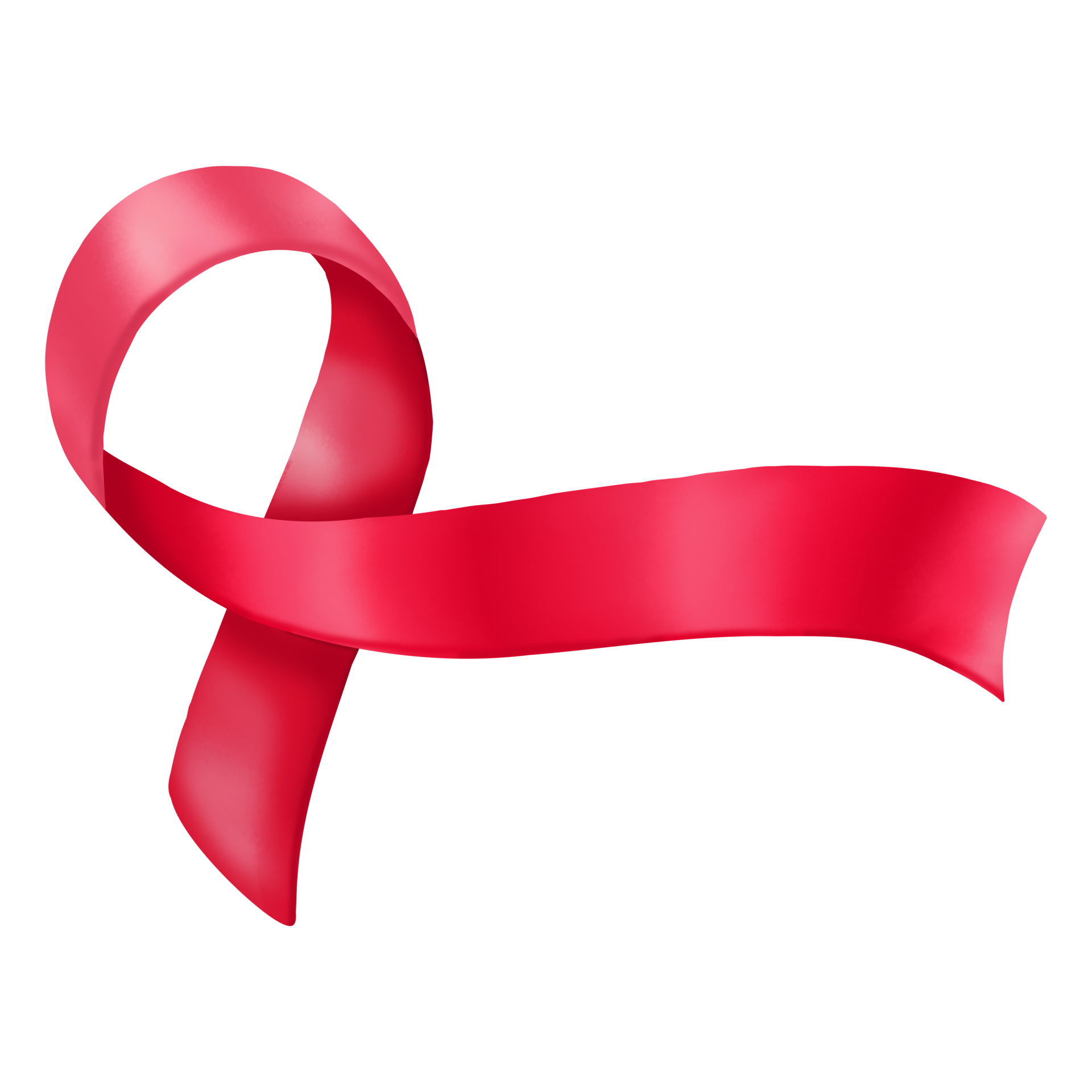 Red ribbon HIV, World AIDS day, Digital painting 11026815 PNG