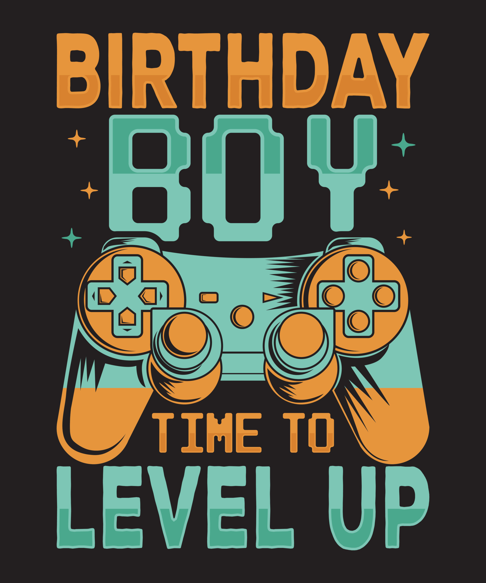 birthday boy time to level up gaming t-shirt design 11026886 Vector Art at  Vecteezy