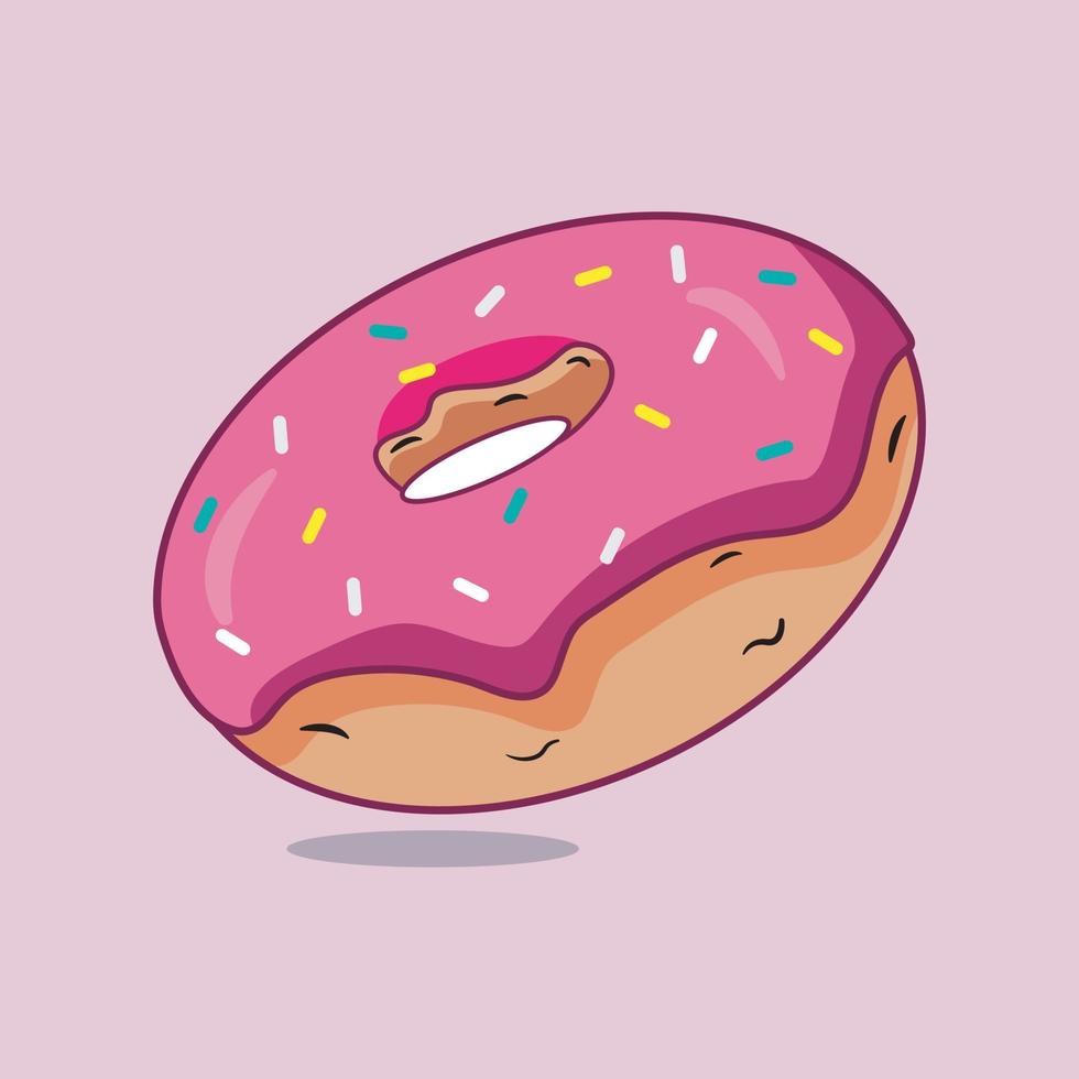 Ilustración de vector de donut. logotipo de comida de donut, ilustración de icono de vector