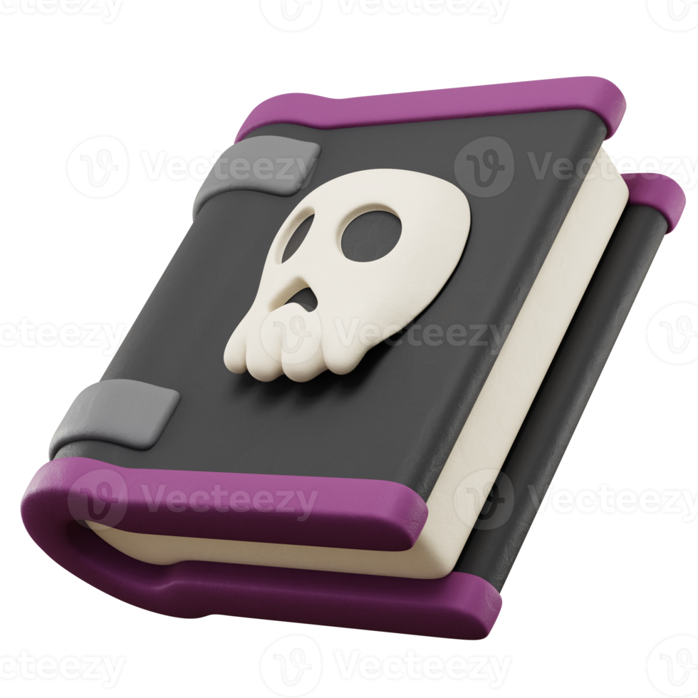 icono de libro 3d ilustración de halloween png