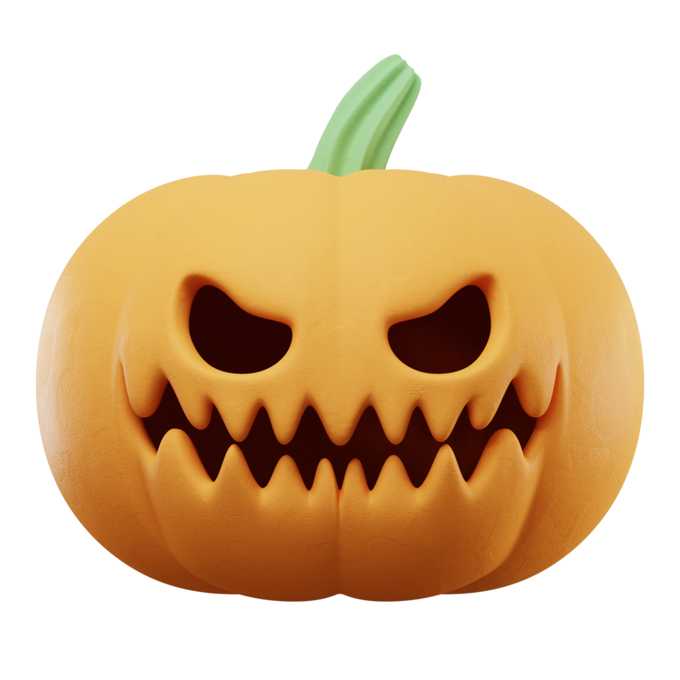 Halloween-Illustration der Kürbisikone 3d png