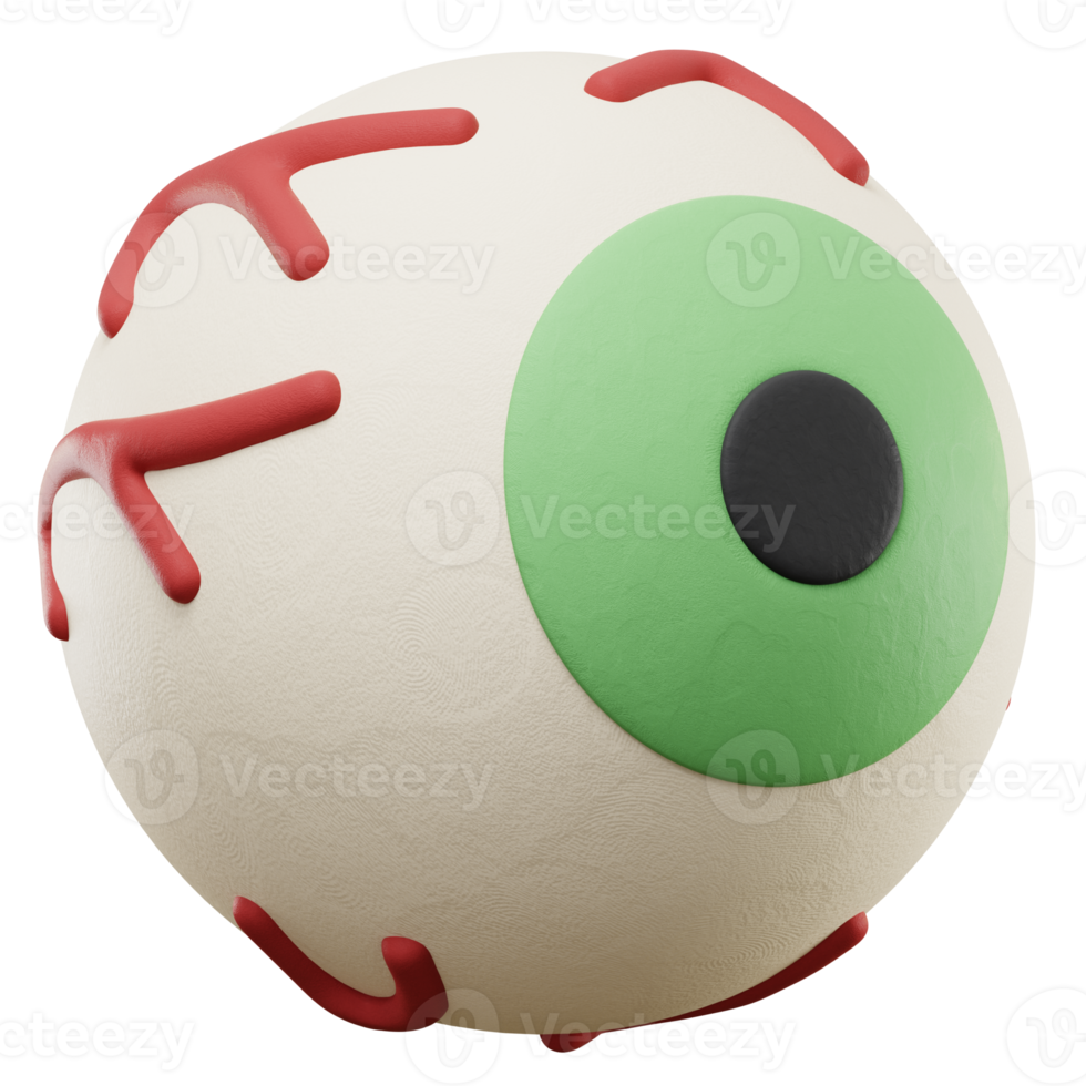 icono de ojo 3d ilustración de halloween png