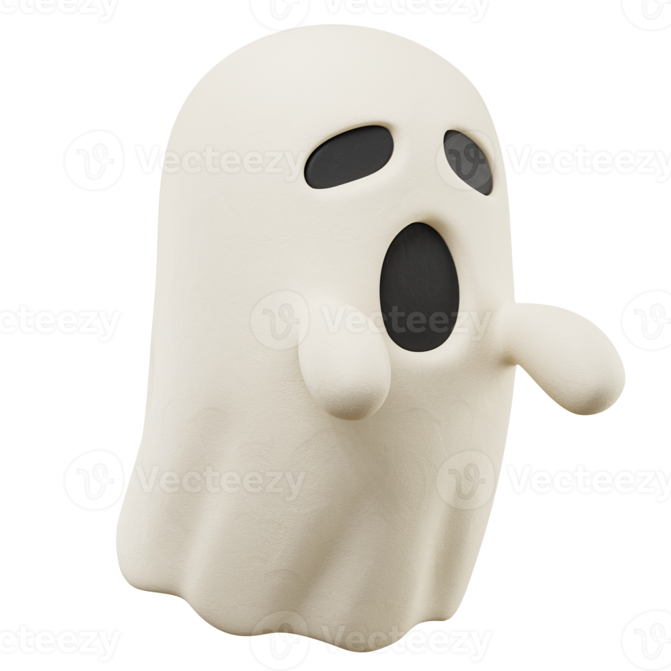 3d Ghost Icon Halloween Illustration png