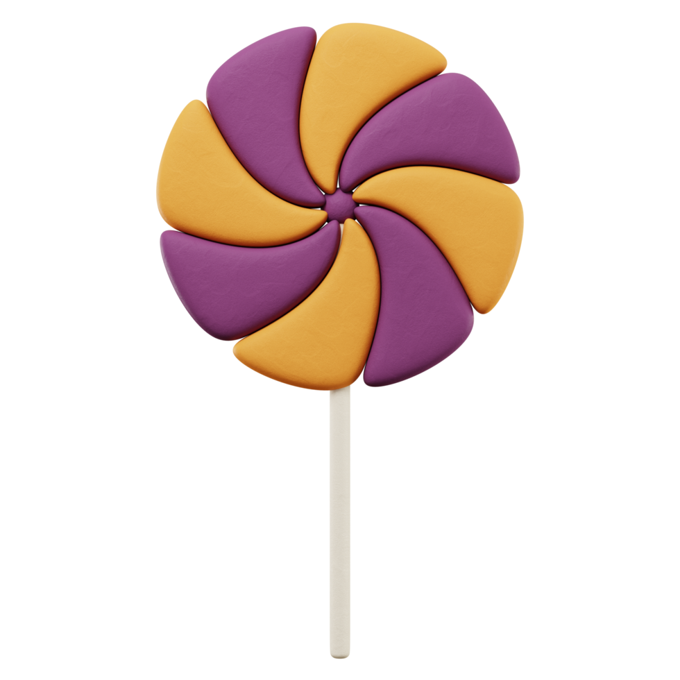 3d lolipop icoon halloween illustratie png