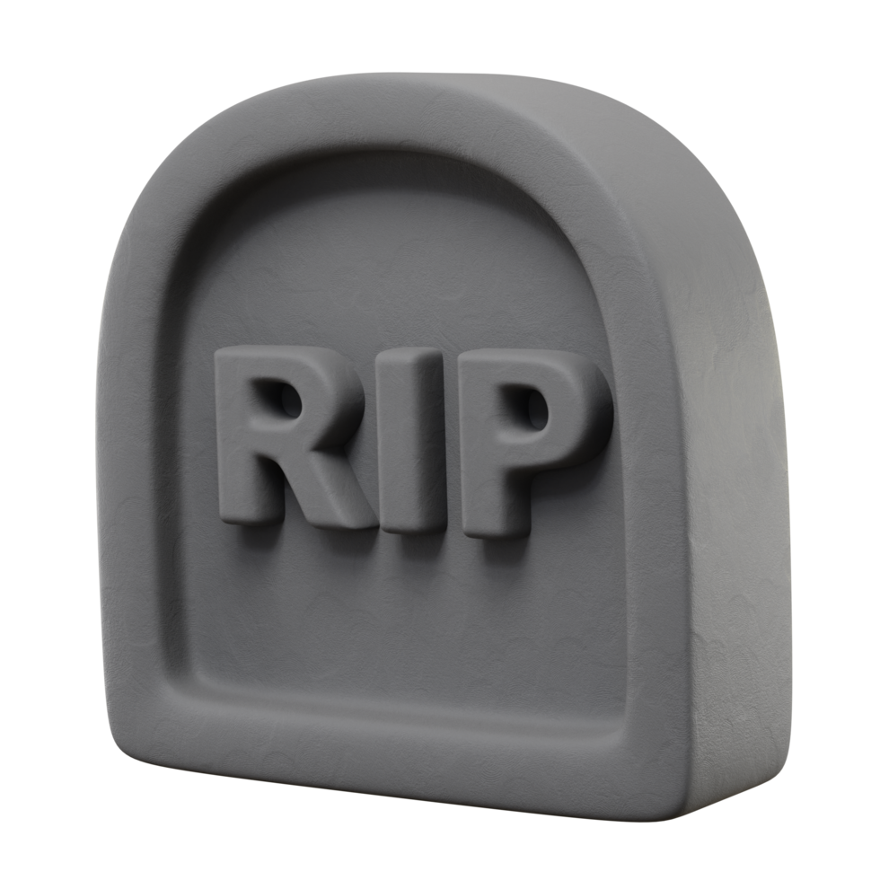 3d Tombstone Icon Halloween Illustration png