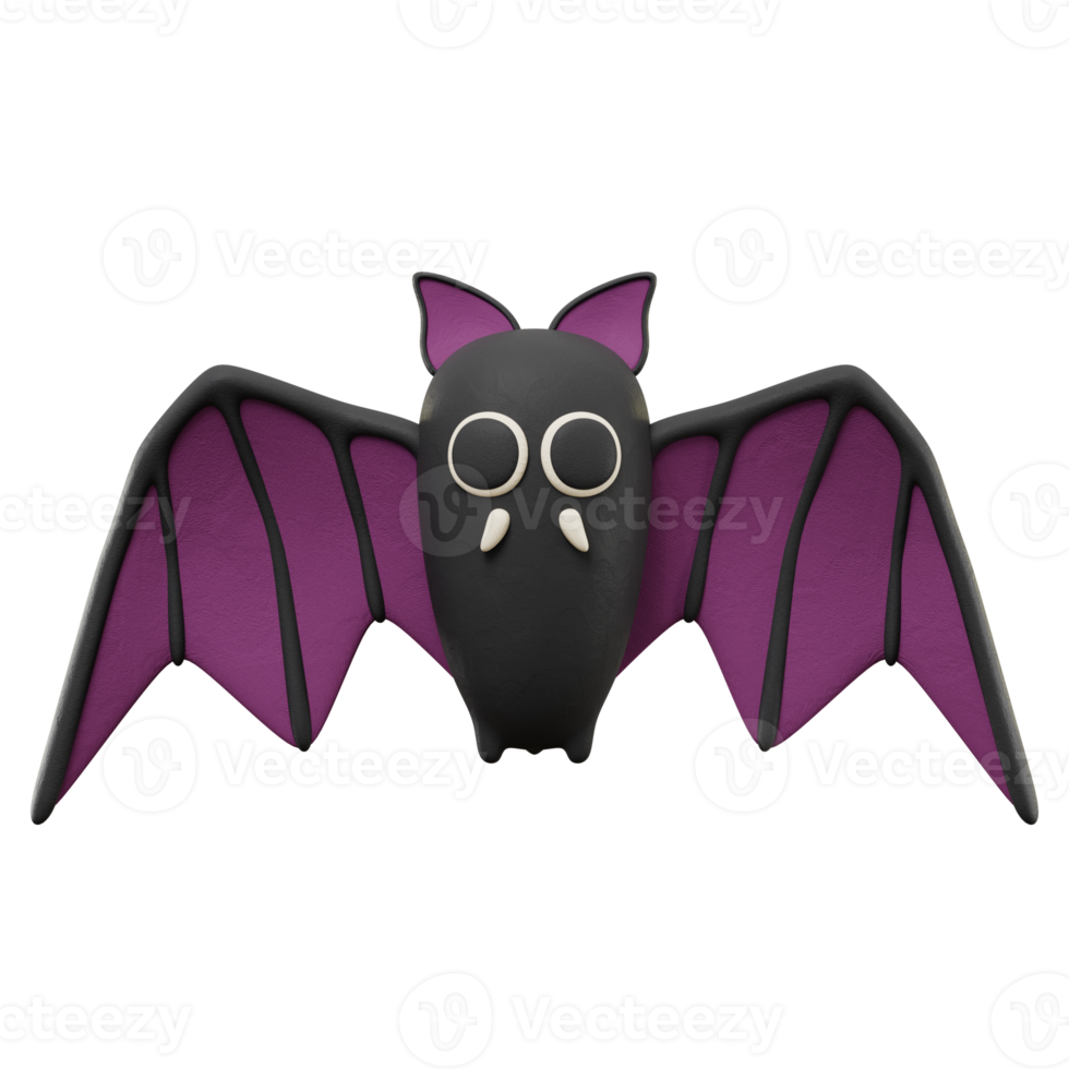 3d Bat Icon Halloween Illustration png