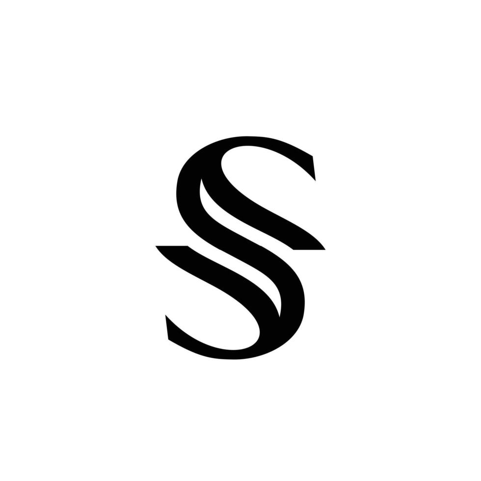 logotipo de s. vector de diseño de letras. vector profesional