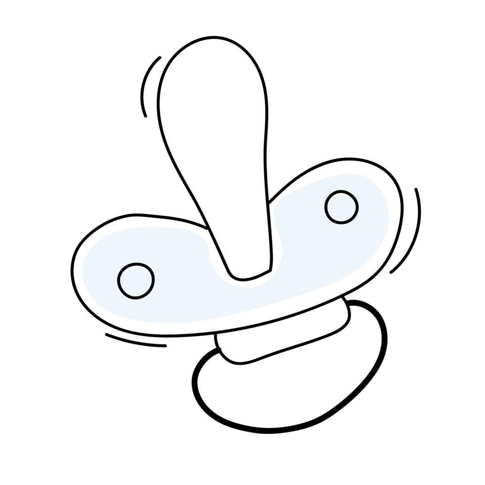 baby pacifier doodle vector