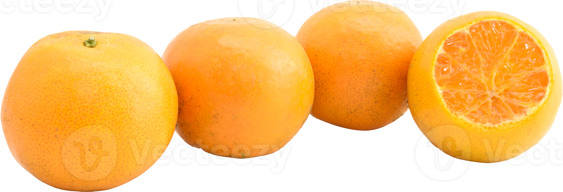 fruta laranja e fatia meia folha isolada png