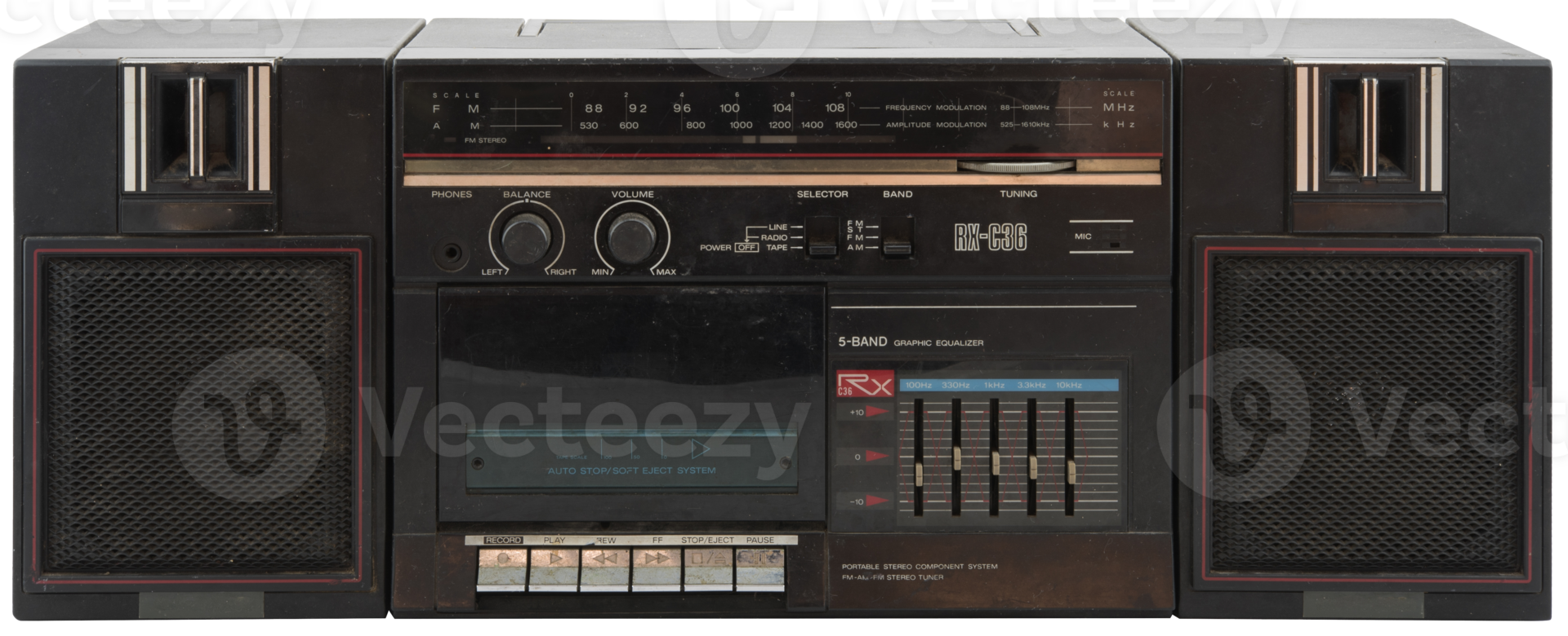 Old speaker isolated png
