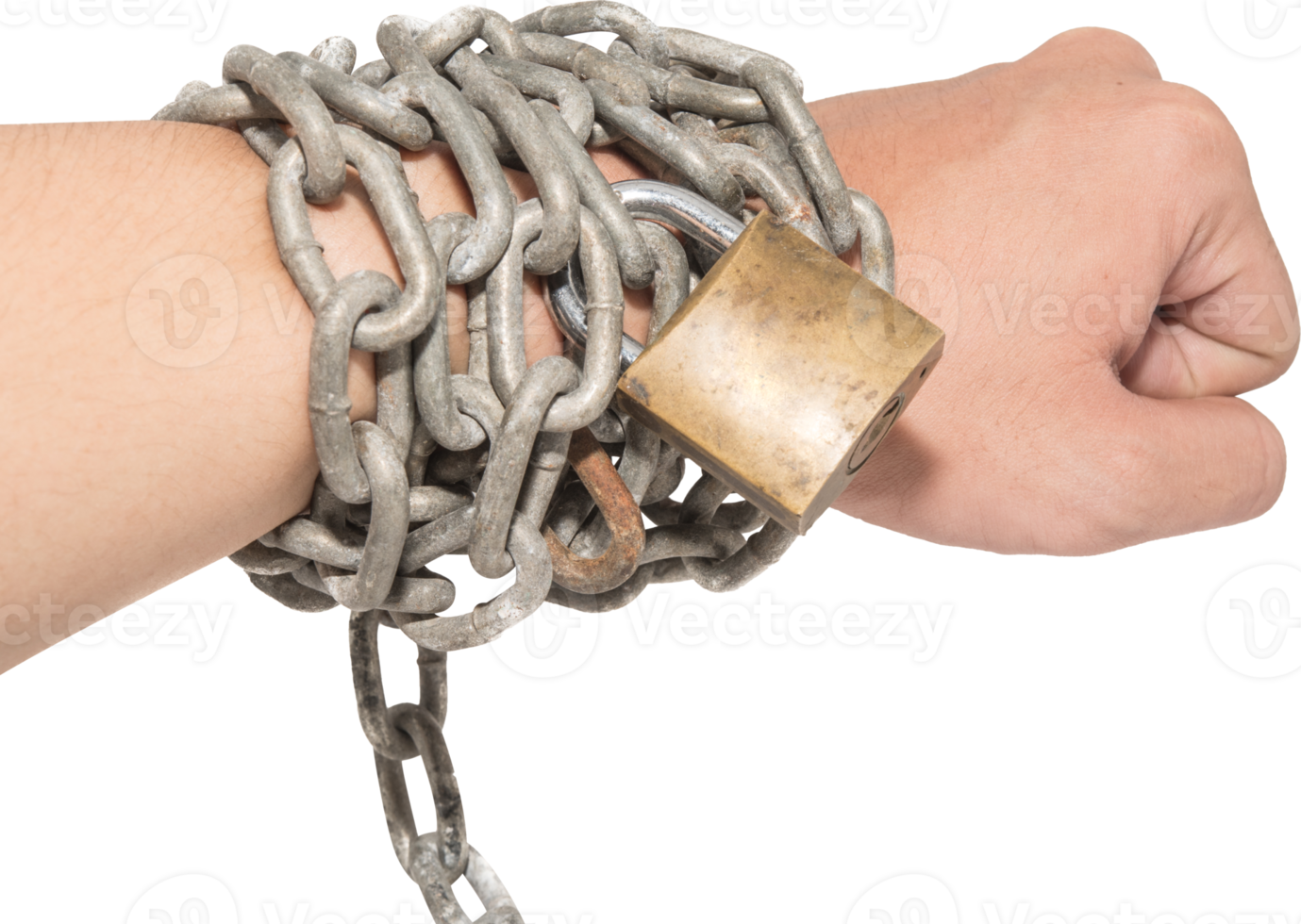 Hand chained isolated png