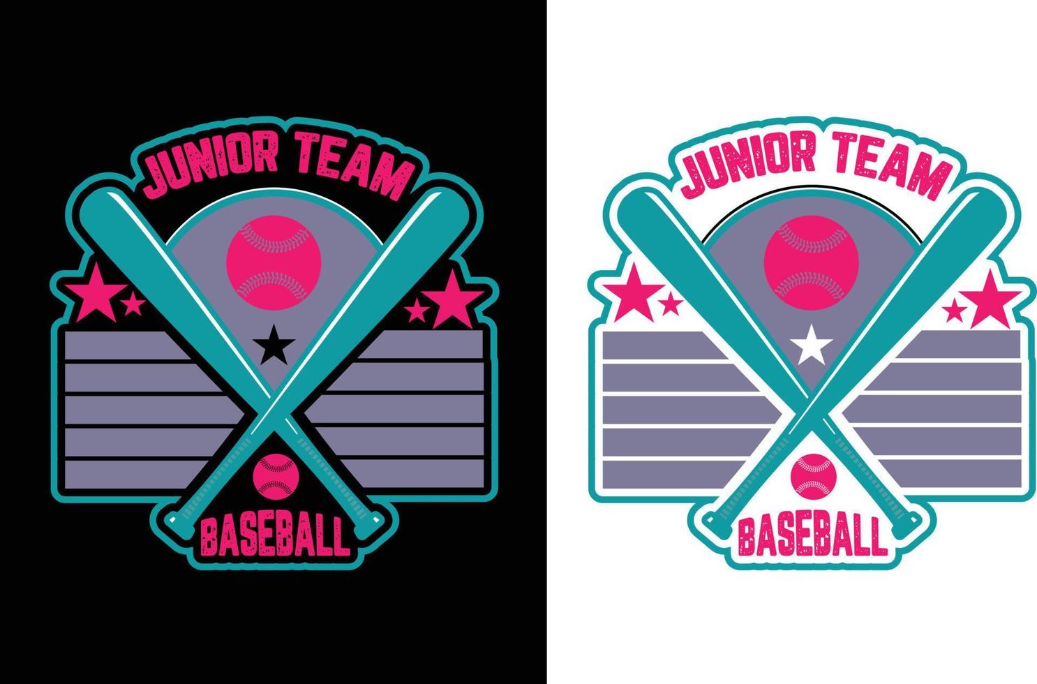 Junior team baseball t shirt design vector