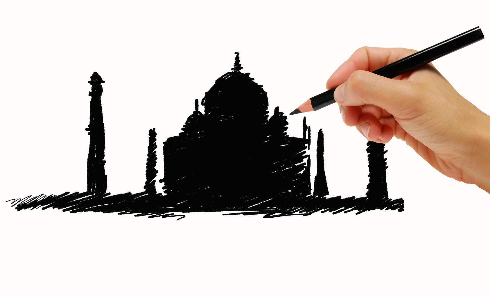 drawing of Taj Mahal photo