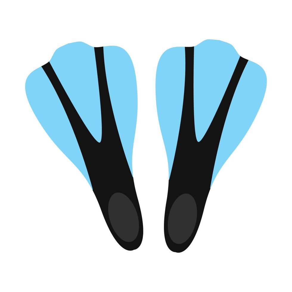 cute of flippers on cartoon version vector