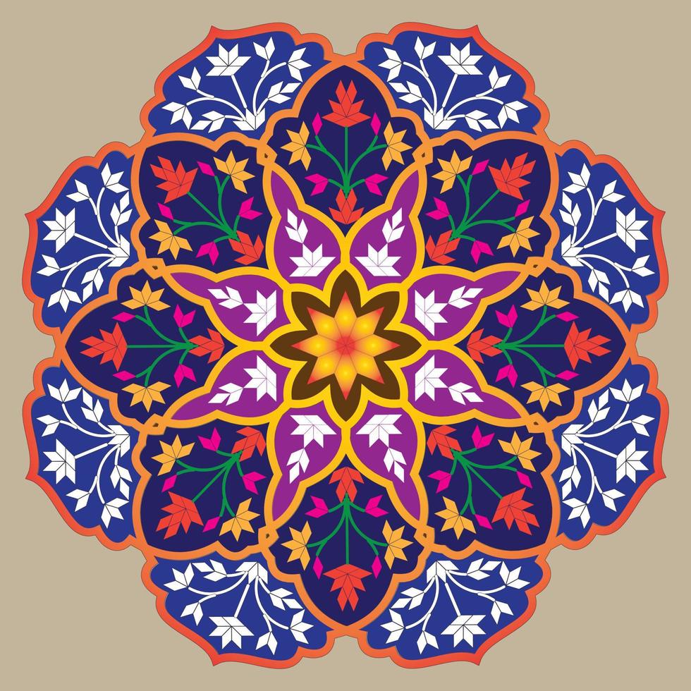 arabic floral design, floral vector art,