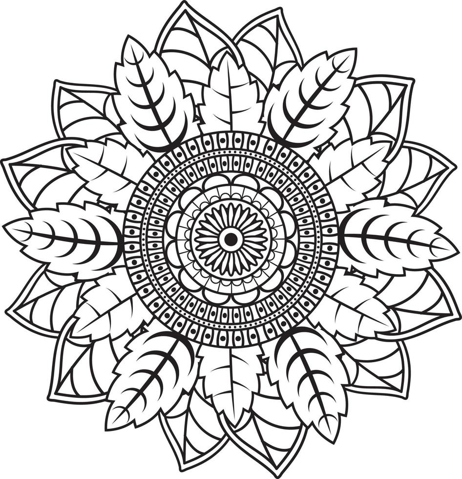 dibujo a mano patrón de flores para colorear página, vector