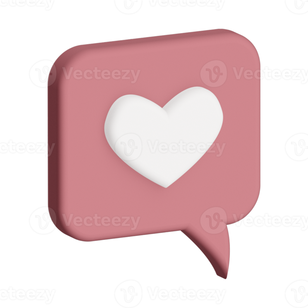 3D - rendering speech bubble design isolated 3d icons, isolated on white background. 3D Chat icon set design. png