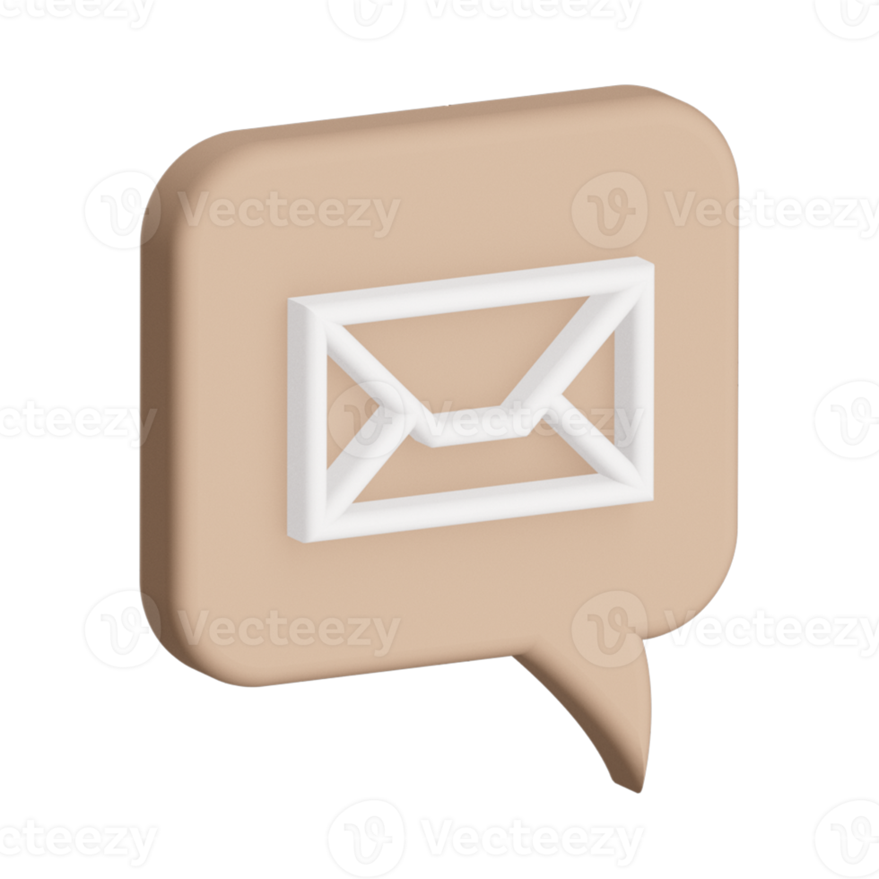 3D - rendering speech bubble design isolated 3d icons, isolated on white background. 3D Chat icon set design. png