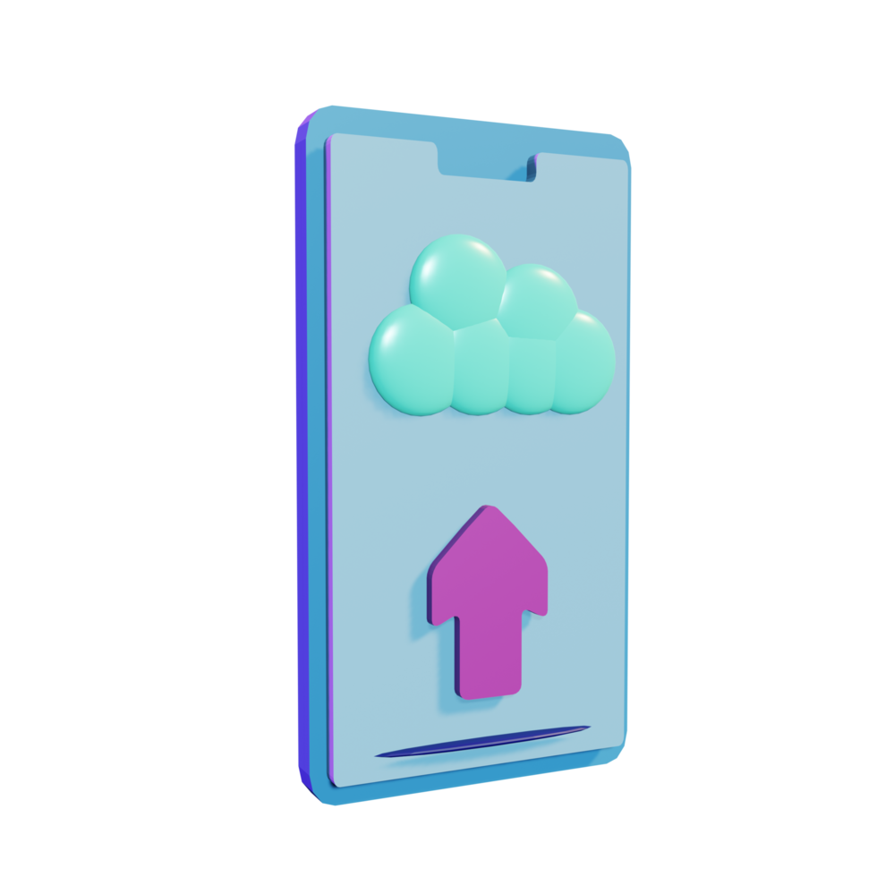 nube Telefono con un su freccia png