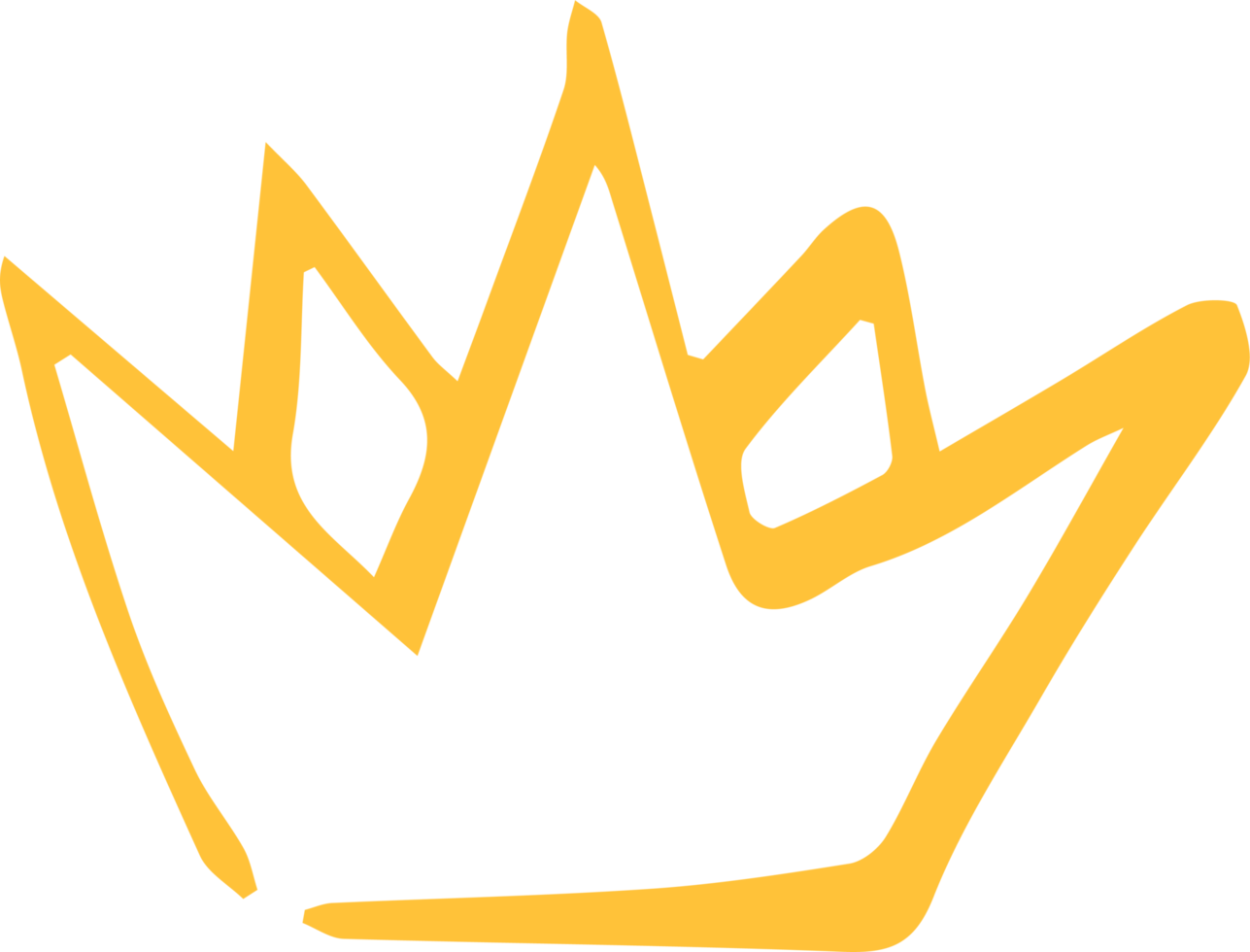 golden crown icon drawn in a minimalist marker style png