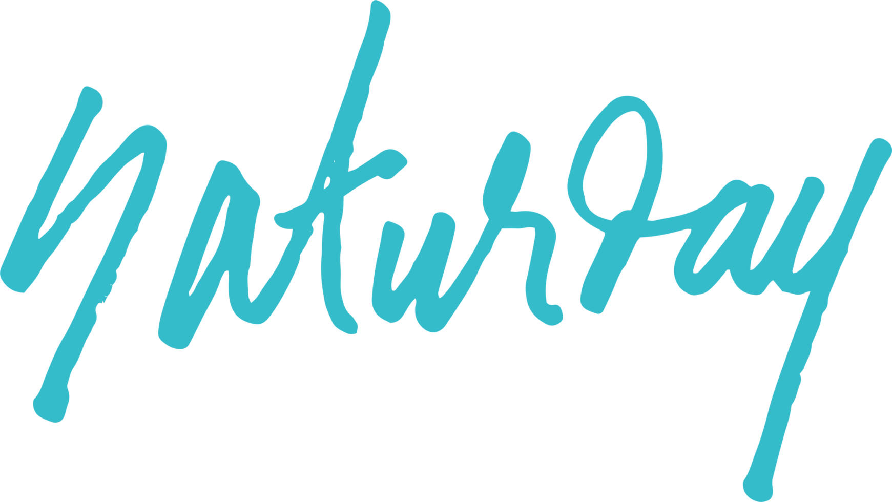Saturday, cute day text lettering for weekly planners png