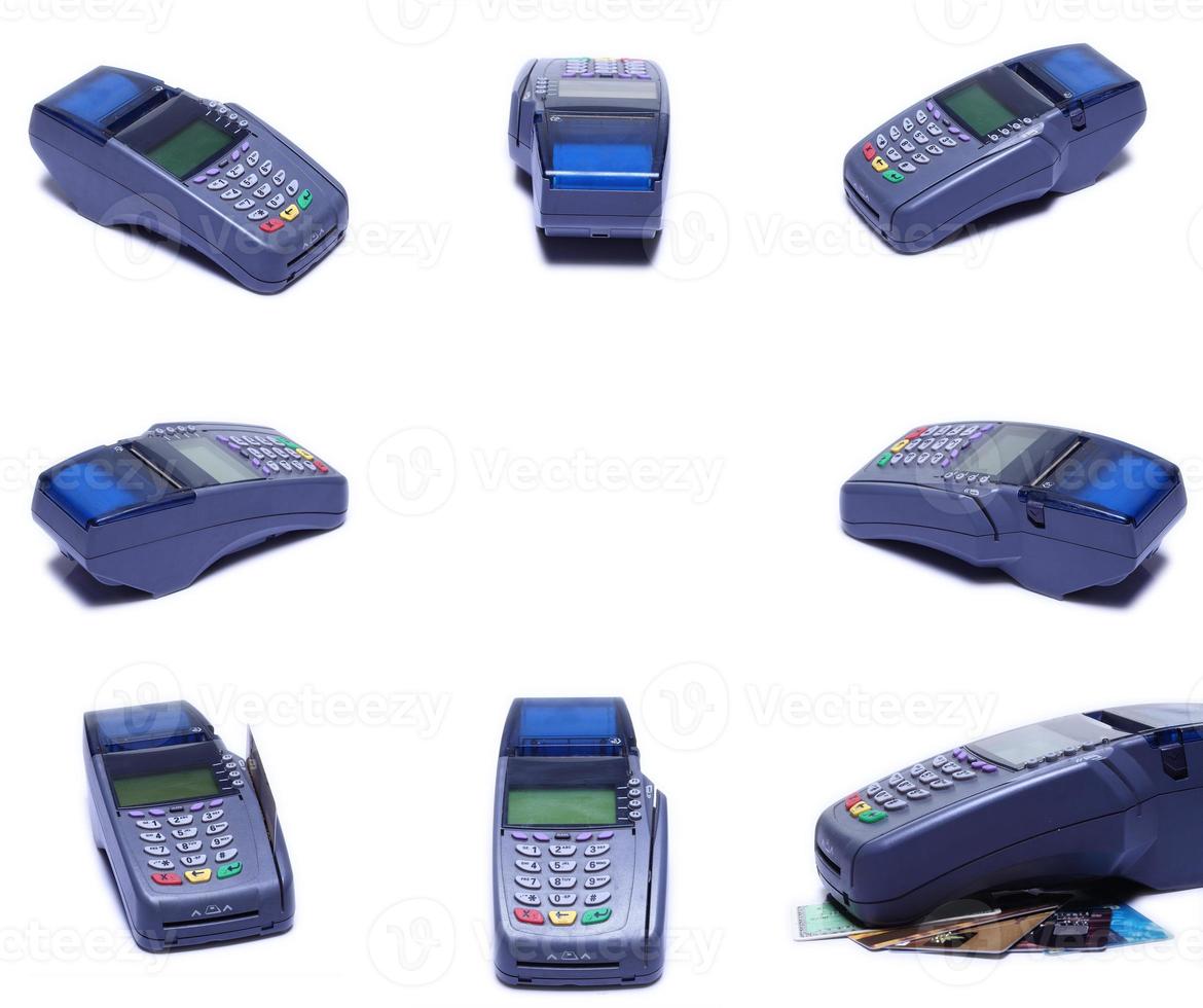 Group of Colllage, Many angles view of Credit Card machine Device photo