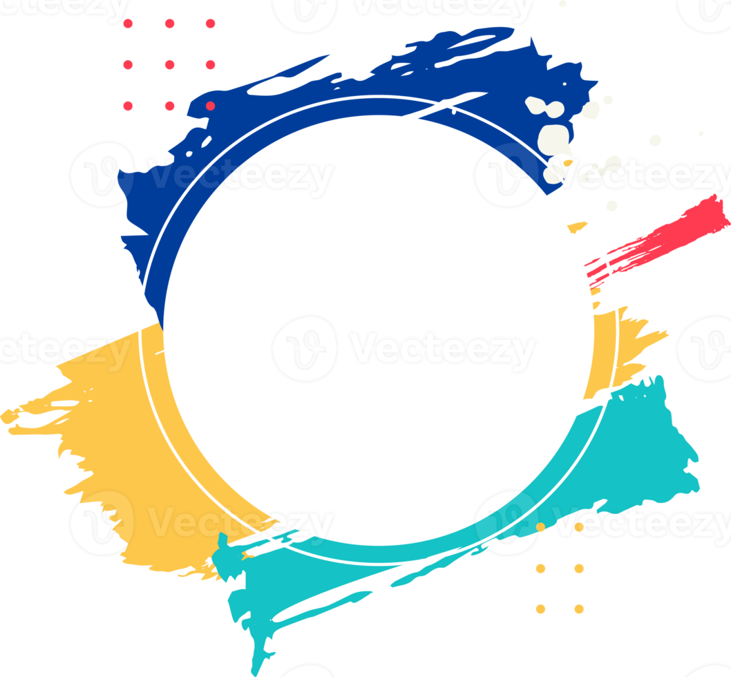 pincelada abstrata na moda para quadro de espaço de cópia png