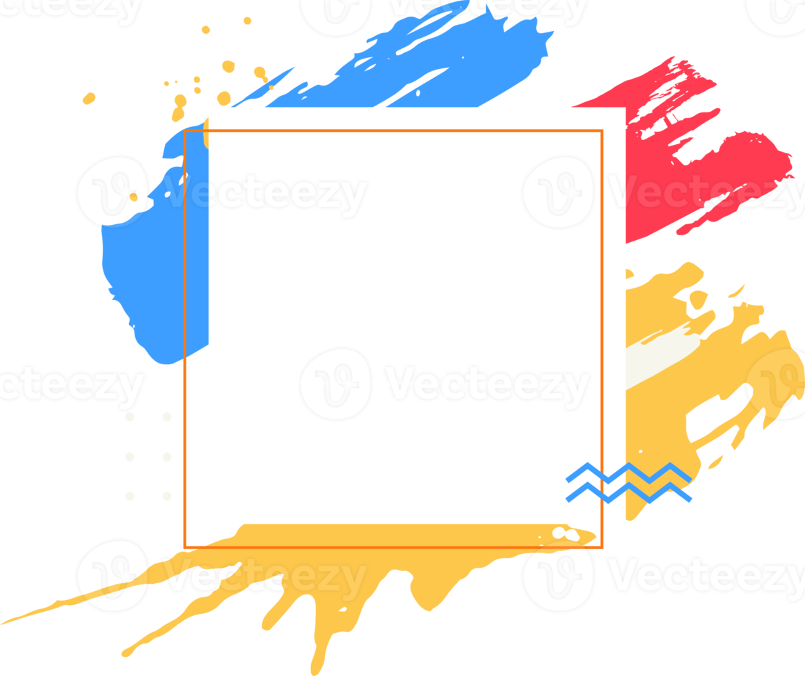 di moda astratto spazzola ictus per copia spazio telaio png