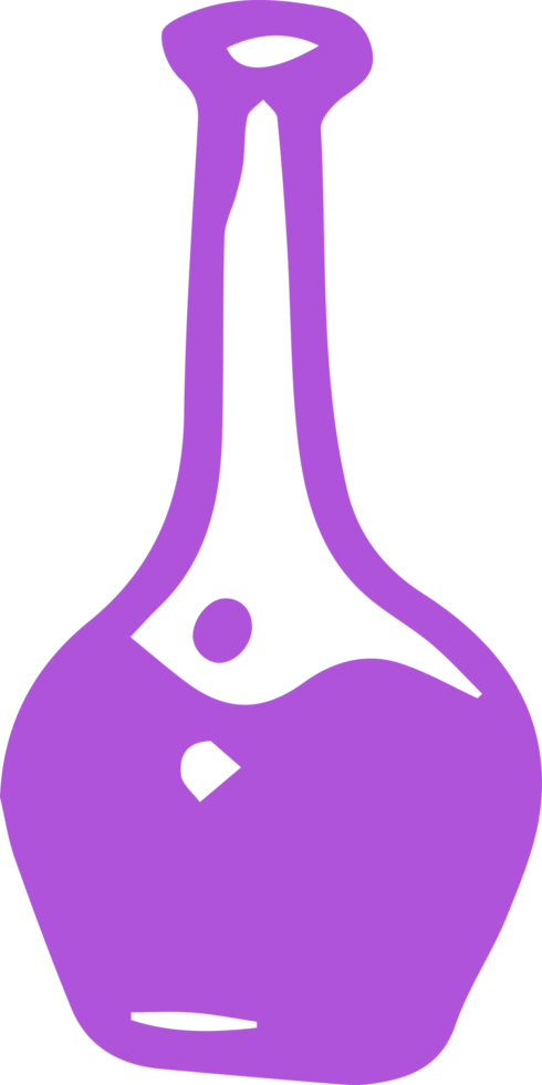 simple illustration of a colored poison bottle png