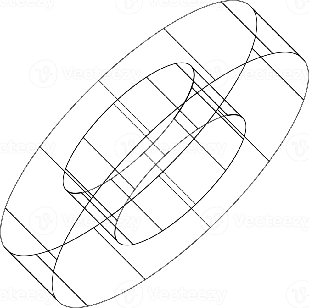 abstract 3D thin line wireframe for futuristic design element png