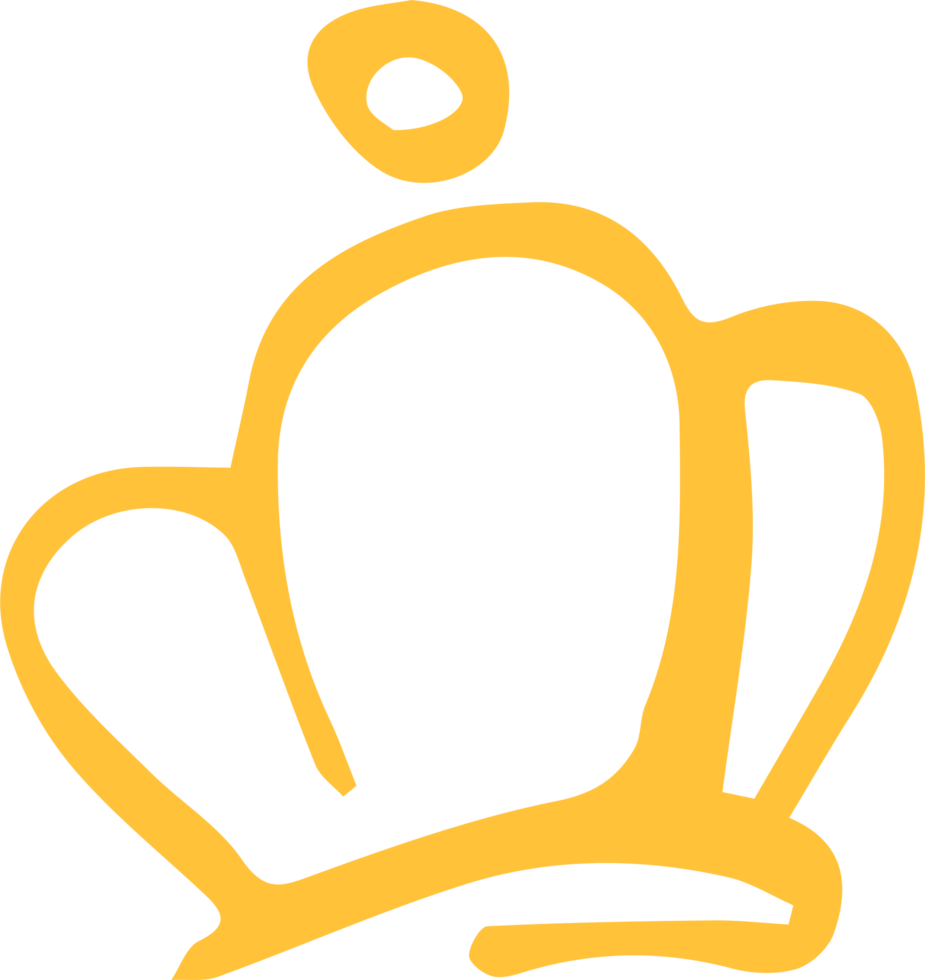 icono de corona dorada dibujado en un estilo de marcador minimalista png