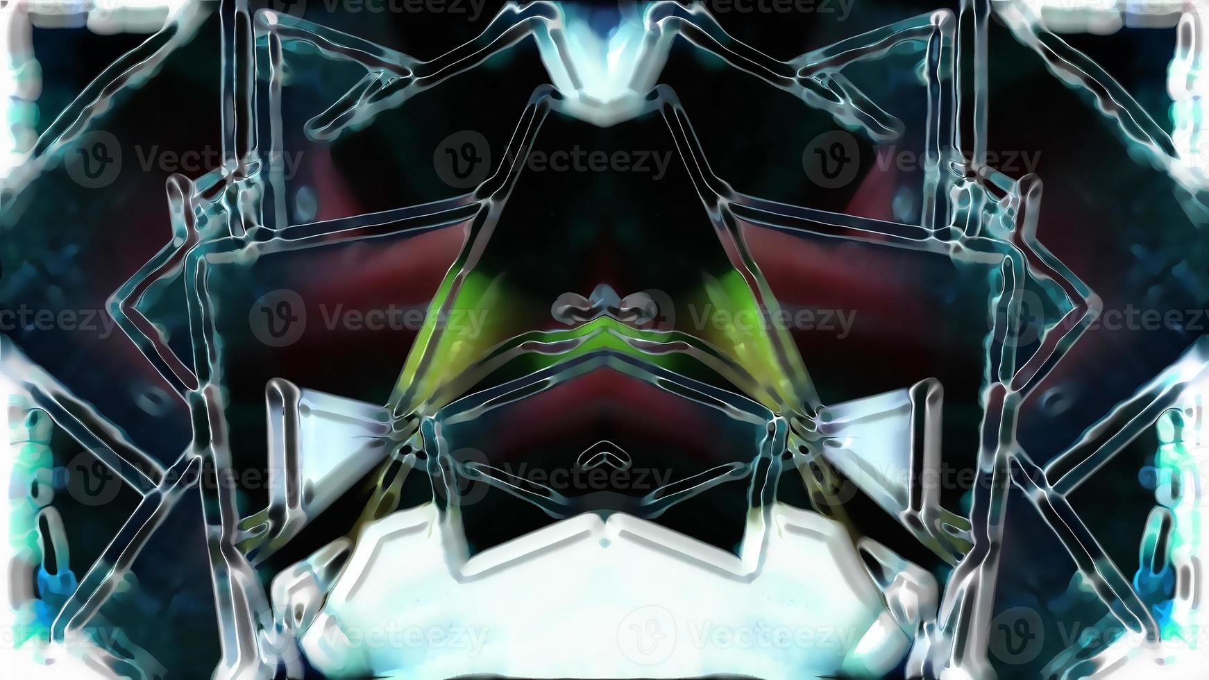 Digital Render Abstract Symmetric Kaleodiscope Pattern photo