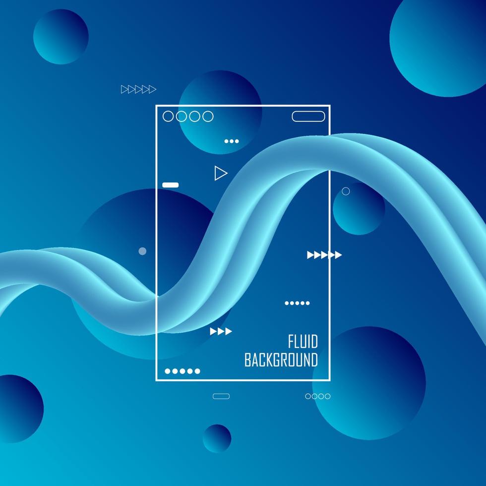 fondo abstracto de onda fluida. composiciones geométricas con forma de flujo 3d degradado. innovación diseño de fondo moderno para portada. vector